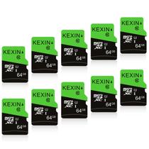 Kit com 10 Cartões Micro SD Kexin 64GB - com Adaptador SD UHS-I C10 U1 Kit com 10 Cartões Micro SD Kexin 64GB - com Adaptador SD UHS-I C10 U1