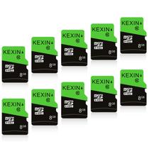 Kit com 10 Cartões Micro SD Kexin 8GB - com Adaptador SD UHS-I C10 Kit com 10 Cartões Micro SD Kexin 8GB - com Adaptador SD UHS-I C10