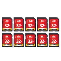 Kit com 10 Cartões SD Gigastone 32GB - SDHC UHS-I U1 Classe 10 Kit com 10 Cartões SD Gigastone 32GB - SDHC UHS-I U1 Classe 10