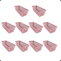 Kit com 10 Cesto Organizador Multiuso Comprido