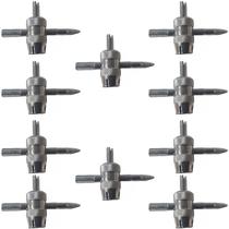 Kit Com 10 Chave Ventil Saca Válvula Extrator Pneu Ômega 4X1 Kit Com 10 Chave Ventil Saca Válvula Extrator Pneu Ômega 4X1
