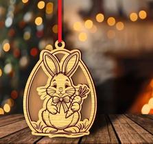 kit com 10 Chaveiro Pingente Pascoa MDF Coelhinho Lembrança kit com 10 Chaveiro Pingente Pascoa MDF Coelhinho Lembrança