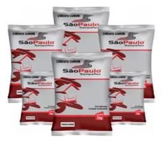 Kit Com 10 Cimento Comum Cinza Saco 1kg Sampaflex