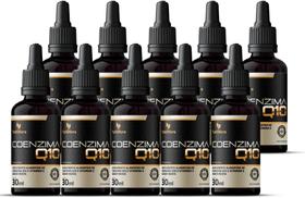 Kit Com 10 - Coenzima Q10 100mg Por Porção (Ubiquinona) com Vitamina E em Gotas Sabor Menta 30ml TuttiFlora Kit Com 10 - Coenzima Q10 100mg Por Porção (Ubiquinona) com Vitamina E em Gotas Sabor Menta 30ml TuttiFlora
