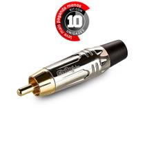 Kit com 10 Conector RCA Linha Gold - Prata - Cirilo Cabos Kit com 10 Conector RCA Linha Gold - Prata - Cirilo Cabos