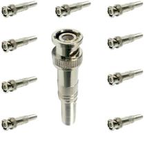 Kit Com 10 Conectores Bnc Com Mola Parafuso Kit Com 10 Conectores Bnc Com Mola Parafuso