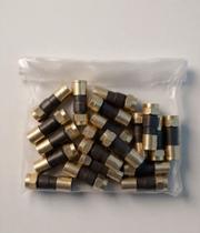 Kit com 10 conectores compressão rg59 para cabo coaxial Kit com 10 conectores compressão rg59 para cabo coaxial