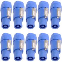 Kit Com 10 Conectores Speakon Powercon Macho Linha 3 Vias Kit Com 10 Conectores Speakon Powercon Macho Linha 3 Vias