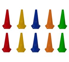 Kit Com 10 Cones 50cm Fitness Treinamento Funcional Circuito