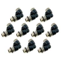 Kit Com 10 Conexões Cotovelo Engate Rápido Giratório 1/4 Pol. X 8mm - Werk Schott