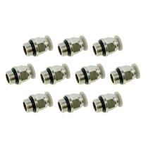 Kit Com 10 Conexões Engate Rápido Reta Macho 1/4 Pol. X 8mm - Werk Schott