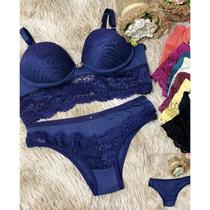 kit com 10 conjunto de lingerie de luxo do P ao GG.