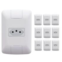 Kit com 10 Conjuntos Tomada Simples 10A 4x2 Aria Tramontina Kit com 10 Conjuntos Tomada Simples 10A 4x2 Aria Tramontina