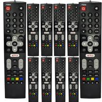 Kit com 10 Controles Remotos TV Philco Lcd/Smart Preto LE-7054 PTV55U21DSWNC / PTV55U21DSWNT