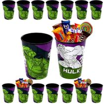 Kit com 10 Copos do Hulk para Festa infantil Aniversário doces e Lembrancinhas