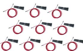 Kit com 10 Cordas Speed Rope Simples com Rolamento Odin Fit Vermelho