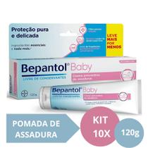 Kit com 10 Cremes Pomada de Assadura 120gr Cada - Bepantol Kit com 10 Cremes Pomada de Assadura 120gr Cada - Bepantol