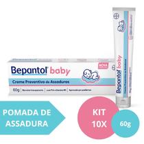 Kit com 10 Cremes Pomada de Assadura 60gr Cada - Bepantol Kit com 10 Cremes Pomada de Assadura 60gr Cada - Bepantol