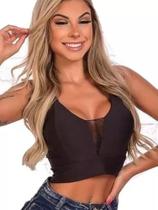 Kit Com 10 Cropped Com Bojo Cores e Modelos Variados