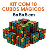 Kit Com 10 Cubos Mágicos 5x5x5 Cm Diversão E Desafio