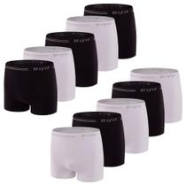 Kit Com 10 Cuecas Box Masculina Trifil Sem Costura Microfibra Lisa Básica Original Kit Com 10 Cuecas Box Masculina Trifil Sem Costura Microfibra Lisa Básica Original