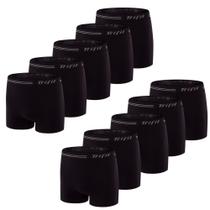 Kit Com 10 Cuecas Box Masculina Trifil Sem Costura Microfibra Lisa Básica Original