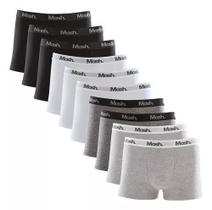 Kit Com 10 Cuecas Boxer Algodão Cotton Masculina Adulto Mash Kit Com 10 Cuecas Boxer Algodão Cotton Masculina Adulto Mash