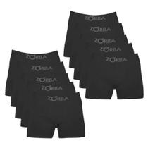 Kit Com 10 Cuecas Boxer Box Adulto Em Algodão Cotton Sem Costura Zorba