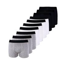 Kit com 10 Cuecas Boxer Box Try Basics Algodão Cotton Lisa Básica Casual Moda Masculina Kit com 10 Cuecas Boxer Box Try Basics Algodão Cotton Lisa Básica Casual Moda Masculina