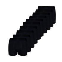 Kit com 10 Cuecas Boxer Box Try Basics Algodão Cotton Lisa Básica Casual Moda Masculina