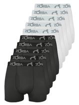 Kit com 10 Cuecas Boxer com Abertura Zorba 848 Colorido