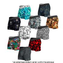 Kit Com 10 Cuecas Boxer Kevland - Kit Com ESTAMPAS SORTIDAS Kit Com 10 Cuecas Boxer Kevland - Kit Com ESTAMPAS SORTIDAS