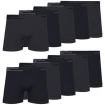 Kit Com 10 Cuecas Boxer Microfibra Lupo Sem Costura Kit Com 10 Cuecas Boxer Microfibra Lupo Sem Costura
