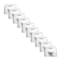 Kit Com 10 Cuecas Boxer Polo 781 Algodão Sem Costura Sortida