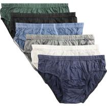 Kit com 10 cuecas normal adulto modelo slip de algodão sortidas.