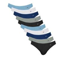 Kit Com 10 Cuecas Slip Tradicional Light Zorba Algodão Cotton Original