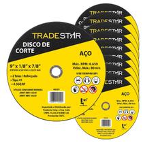 Kit Com 10 Disco De Corte Metal 9 230X3,0 Mm Furo 22/23 Mm