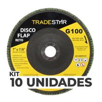 Kit Com 10 Disco Flap Reto 7 180Mm Fds180-100Fc Z100 Kit Com 10 Disco Flap Reto 7 180Mm Fds180-100Fc Z100