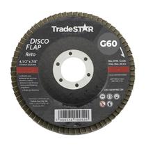 Kit Com 10 Disco Flap Reto Porcelanato Piso G 60 4.1/2 115 - Tradestar