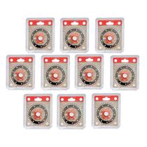 Kit com 10 Discos de Corte Uzzy Diamantado Turbo para Porcelanato 110 8 22 mm Preto