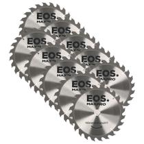 Kit com 10 Discos de Serra Circular de Madeira TCT 185mm EOS 185mmx20mmx24T Kit com 10 Discos de Serra Circular de Madeira TCT 185mm EOS 185mmx20mmx24T