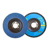 Kit Com 10 Discos Flap Óxido Zircônio 115mm Grão 100 Curvo Kit Com 10 Discos Flap Óxido Zircônio 115mm Grão 100 Curvo