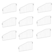 Kit Com 10 Divisoria Para Cesto Gondola Amapa 37 Cm Branco Kit Com 10 Divisoria Para Cesto Gondola Amapa 37 Cm Branco