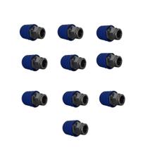 Kit com 10 engate rapido para ar comprimido rosca femea 1/4 npt azul - hidraflux