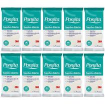 Kit com 10 Esponja de Banho Diario Ponjita Azul