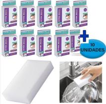 Kit Com 10 Esponja Magica Bucha Melamina Limpa Tudo