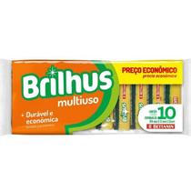 Kit com 10 Esponjas Brilhus Multiuso Bettanin Kit com 10 Esponjas Brilhus Multiuso Bettanin