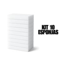 Kit Com 10 Esponjas Mágicas Brancas Melanina Tira Manchas Multiuso