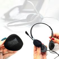 Kit com 10 espumas headset TELEMARKETING - Protetor auricular telemarketing 5.3cm