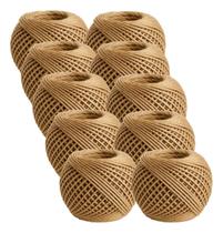 Kit com 10 Fio Cordão Barbante Rami 2mm Rolo 100g Sisal Aprox. 9mt Kit com 10 Fio Cordão Barbante Rami 2mm Rolo 100g Sisal Aprox. 9mt